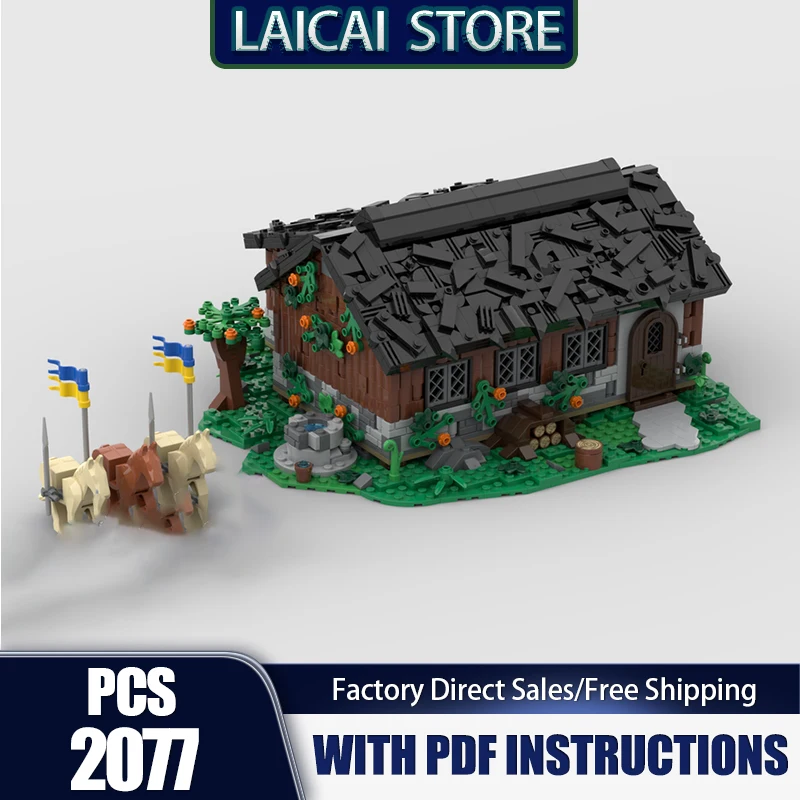 

Medieval Castle Moc Building Blocks Modular Falcon's Claw Tavern and Inn Bricks Model DIY Assembly Construction Toy Holiday Gift