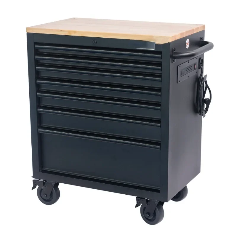 Tool Cabinet 76 cm 07 Drawer Tool Box Tool Box Wheel Powder Sliding Steel Mechanical Garage High Quality