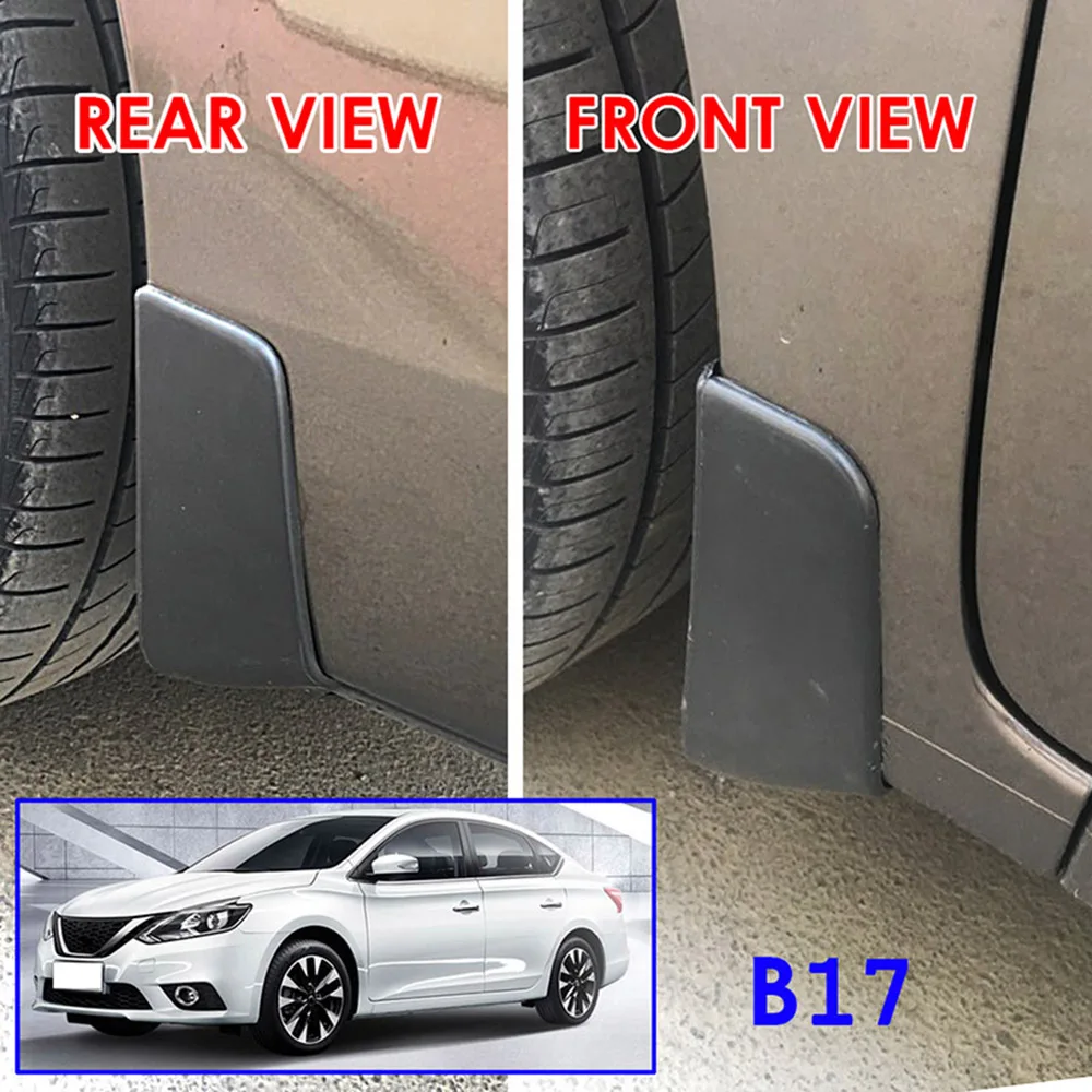 4X For Nissan Sentra Pulsar Sylphy B17 2013 - 2018 Front Rear Mudguards Mud Flaps Splash Guards Fender 2014 2015 2016 2017