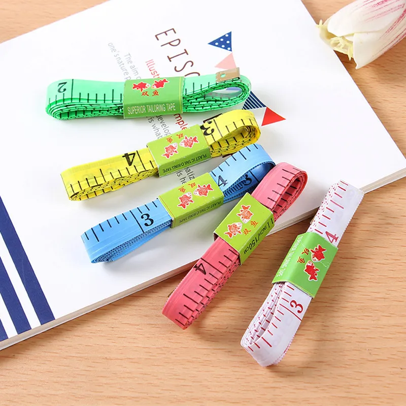 1.5M Double Scale Body Sewing Flexible Ruler Soft Tape Measure Fabric Tailor Cloth Craft Weight Loss Waist Circumference Measure