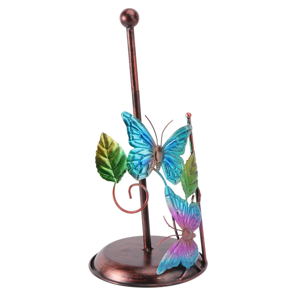 

Metal Paper Towel Holder Tissue Rack Storage 3D Colorful Shelf Iron Safe Home Hotel Restaurant Practical Design