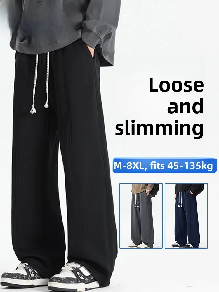 

Мужские повседневные брюки MoChao больших размеров, прямые, свободного кроя, стройнящие, модные, спортивные, широкие, длинные, для весны и осени