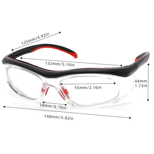 Imagen 2 del producto CLLOIO Gafas de seguridad industriales, gafas graduadas, antiarañazos, antisalpicaduras, a prueba de polvo, antiimpacto, gafas de seguridad para soldadura