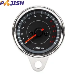 Motorcycle Accessories Retro Modified Mechanical 13000 Tachometer Meter Chrome Speedometer Motorbike Universal 12V Parts