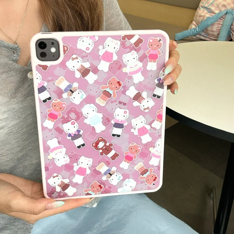 

Чехол Hello Kitty для iPad Air 7 6 11 дюймов Air 7 6 13 дюймов Air 3 4 5 iPad Pro 2024 2022 2021 Mini 6 7 iPad 7 8 9 акриловый твердый чехол