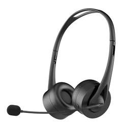 Bluetooth 5.3 Headphone With Mic Noise Reduction Hands-Free Call HiFi Lossless Wireless Headset For Call Center Office PC Laptop