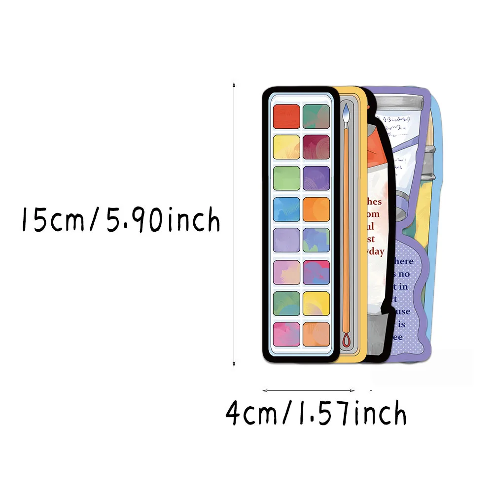 30PCS Creative Color Story Bookmark Simple Cartoon Bookmark Student Supplies Book Label Gift Card Bookmark