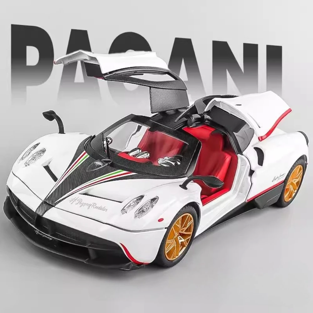 

1:24 Pagani Huayra Zonda Hp Sports Car Model Toy Diecast Metal Shock Absorption Supercar Miniature Models Sound Light Gifts