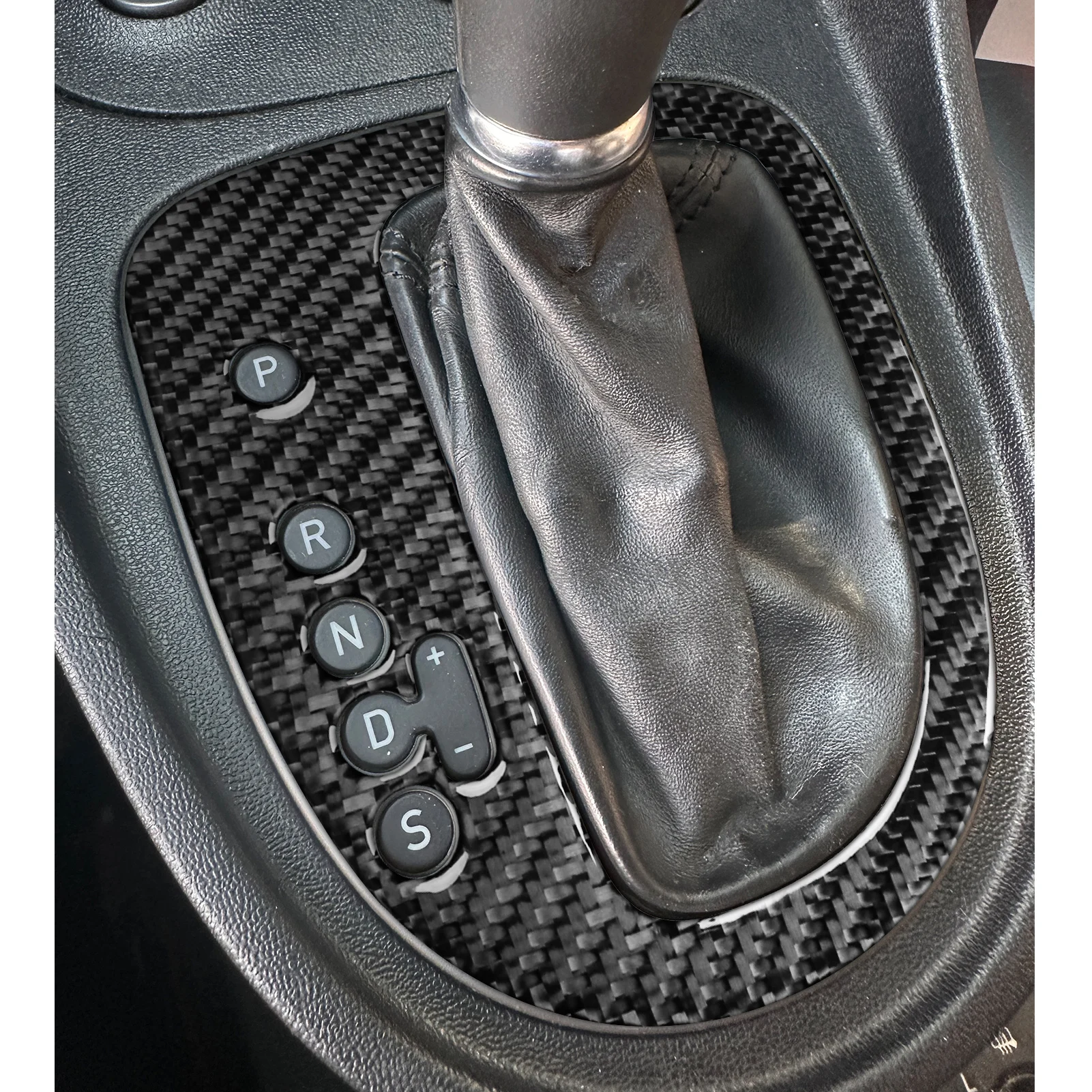 For Seat Leon 2005-2012 Carbon Fiber Central Gear Shift Control Panel Trim Cover Car Accessories Interior Decoration Sticker view 2