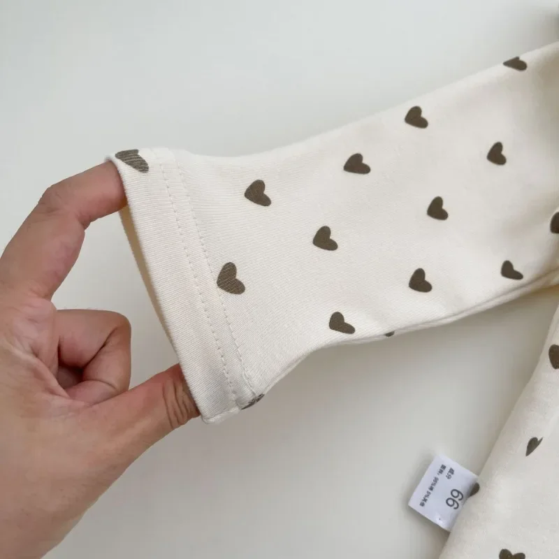 2025 ربيع طفلة الملابس Herat P [خلاط 3 قطعة الرضع طويلة الأكمام بلوزات بانت مجموعة عصابات رأس الوليد منامة طفل الفتيات الزي #4