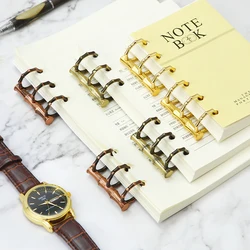 2PCS Creative Metal Ring Binder Clips Detachable Buckle Loose-leaf Binder 3 Rings Binding Clips Office School Supplies