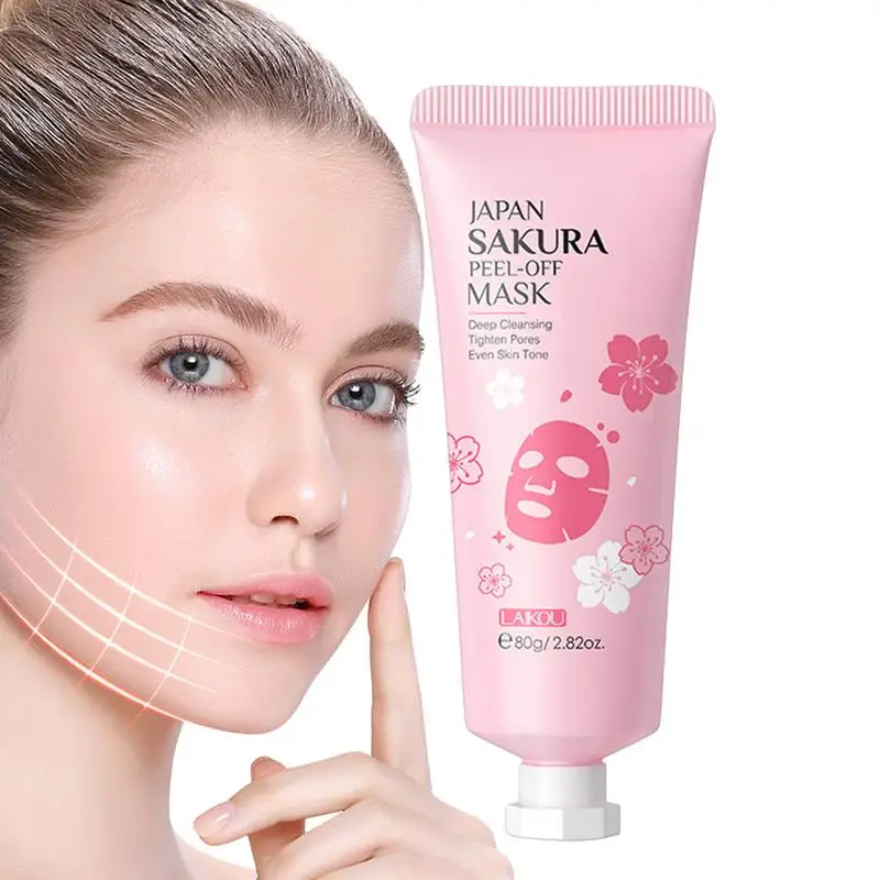 Маскарадная Осветляющая Маска для лица Sakura 80 г, увлажняющая маска для сияющей и гладкой кожи, средство по уходу за кожей