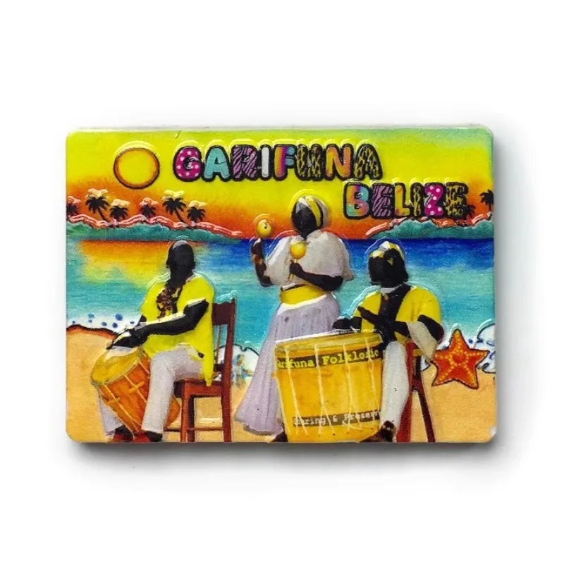 Belize Fridge Magnets National Musical Instrument Flags Fridge Stickers Home Decor Wedding Gifts