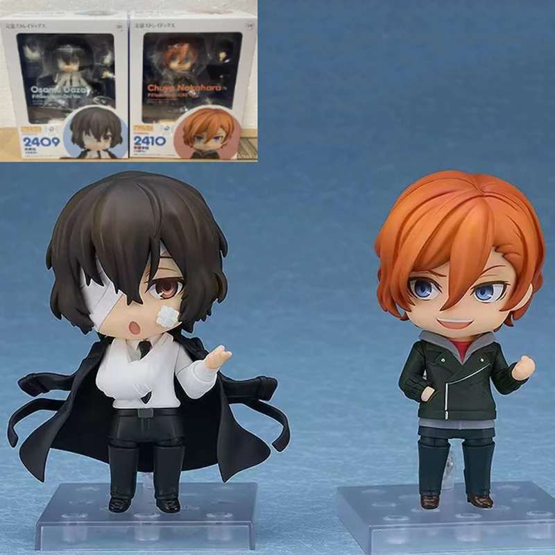 Anime Dazai Osamu #2409 Nakahara Chuya #2410 Action Figures Q Version Bungo Stray Dogs Figures 10cm PVC Model Toys Birthday Gift