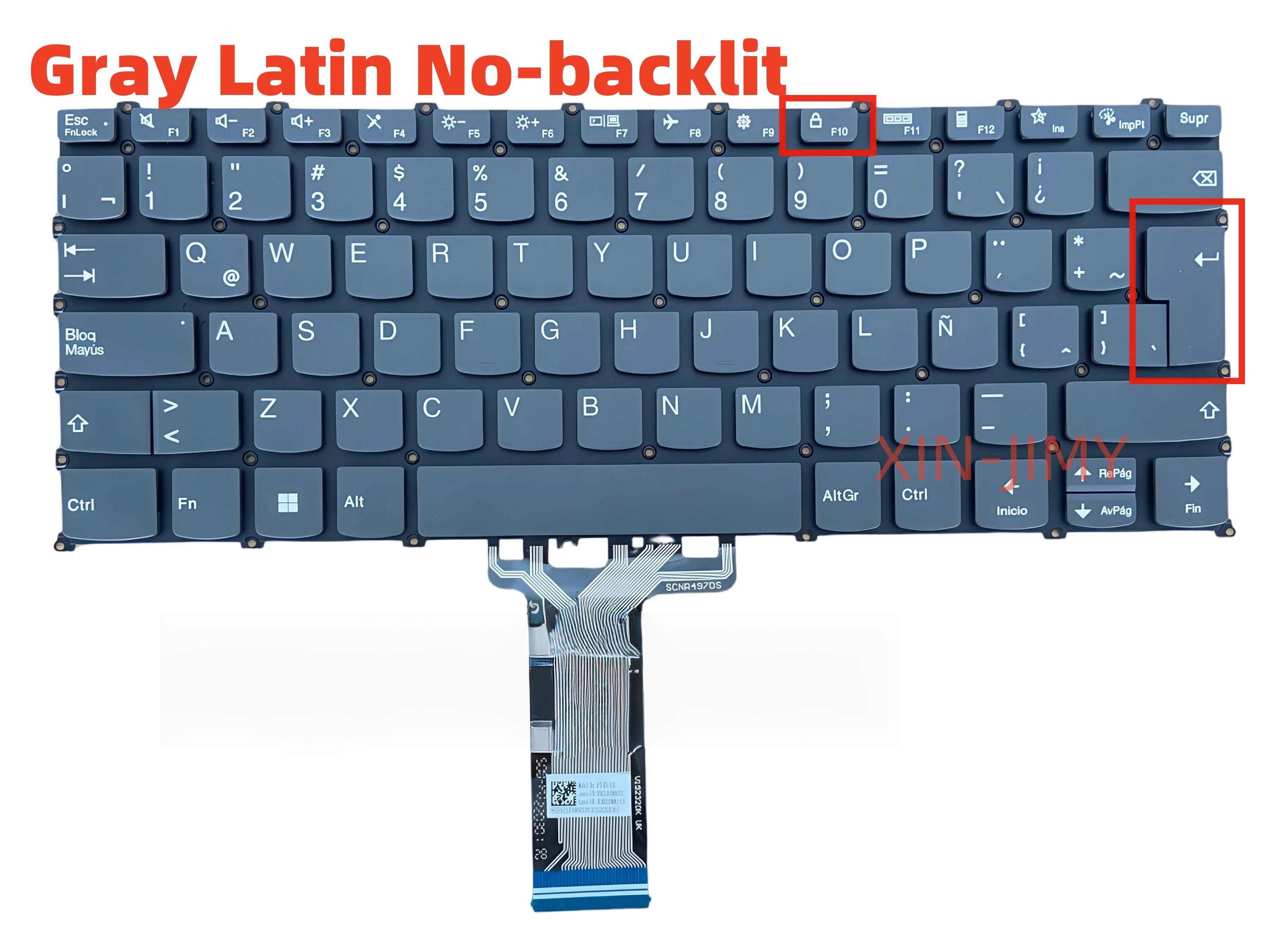 

Latin Gray Laptop keyboard For Lenovo IdeaPad 14 ALC7 PT4S SN311C NCB2301 2022 LA without backlit
