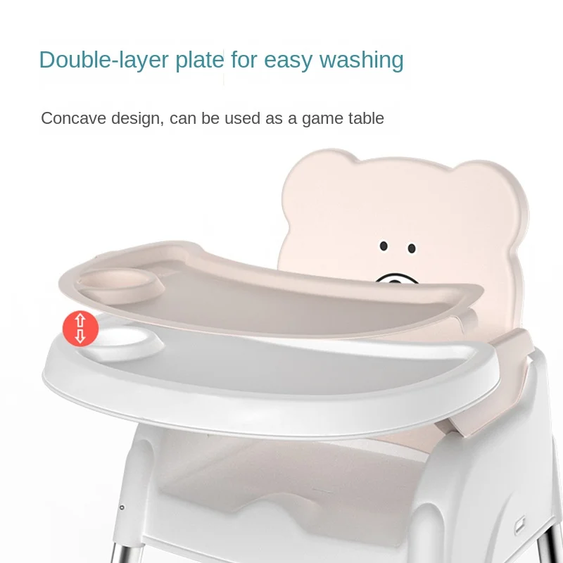 LazyChild-Siège de table à manger multifonctionnel pour bébé, chaise de salle à manger portable pliable pour enfants