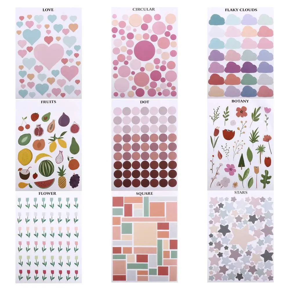 Self-adhesive Decoration Gift DIY Diary Decorative Decals Stationery Stickers Label Stickers Diary Scrapbooking Stickers