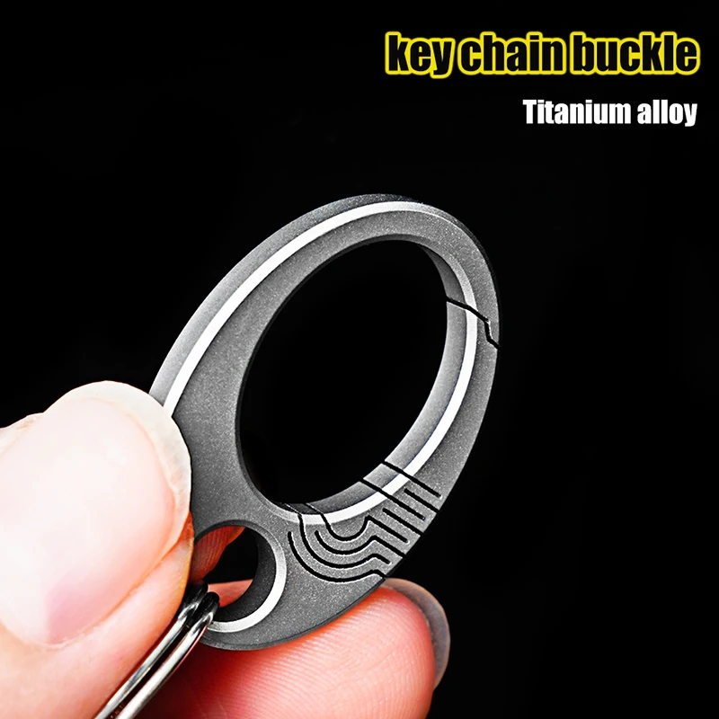 MINI Titanium Alloy Car Keychain Bag Buckle Pendant Men's Waist Hanging Outdoor Metal Hiking Backpack Buckle Quick Hanging EDC