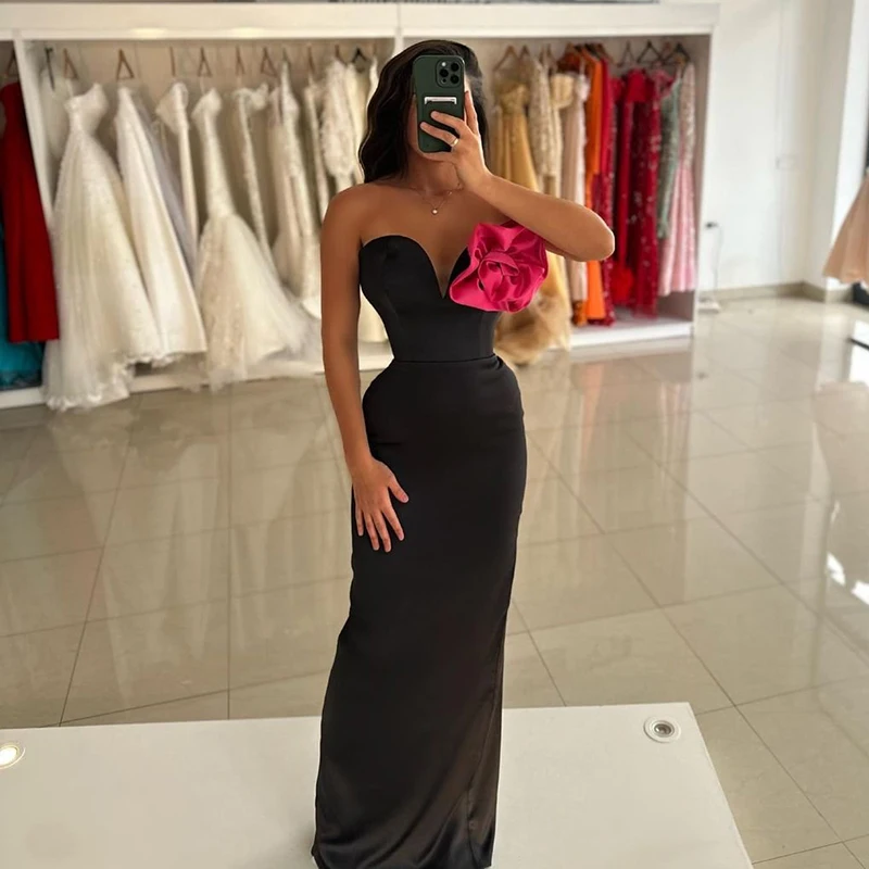 

Thinyfull 2024 Mermaid Prom Evening Dresses Black Formal Sweetheart Night Dress Saudi Arabia Cocktail Party Prom Gowns Plus Size