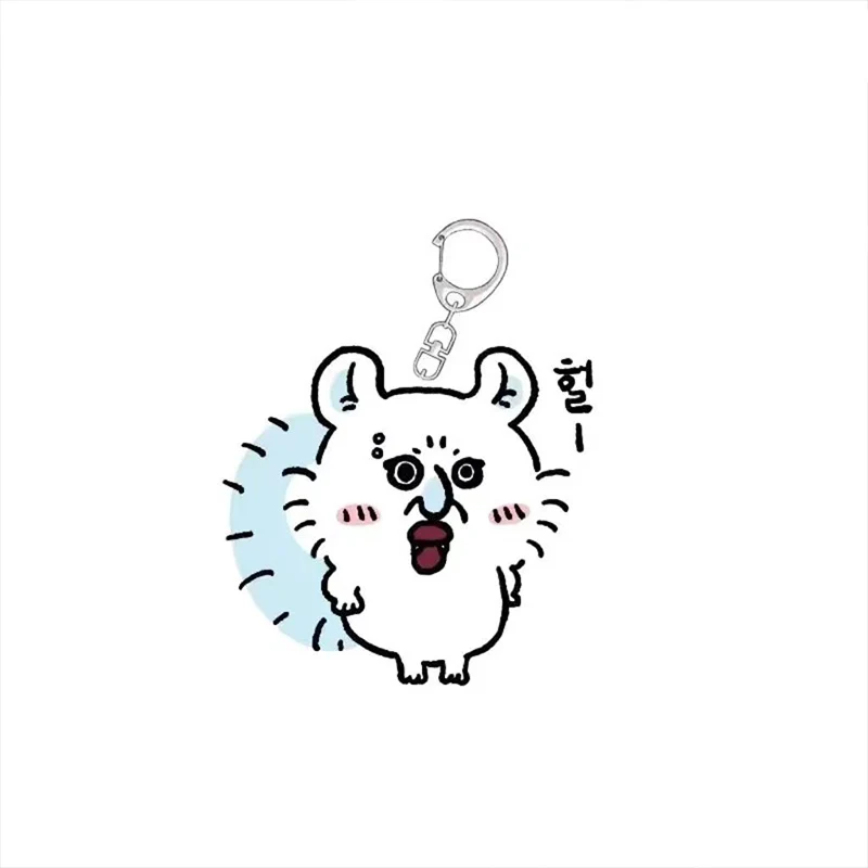 Bangbang and Yuzhi Chiikawa Animation Funny Cartoon Keychain Acrylic Usagi Hachiware Bag Charms As Gifts for Friends