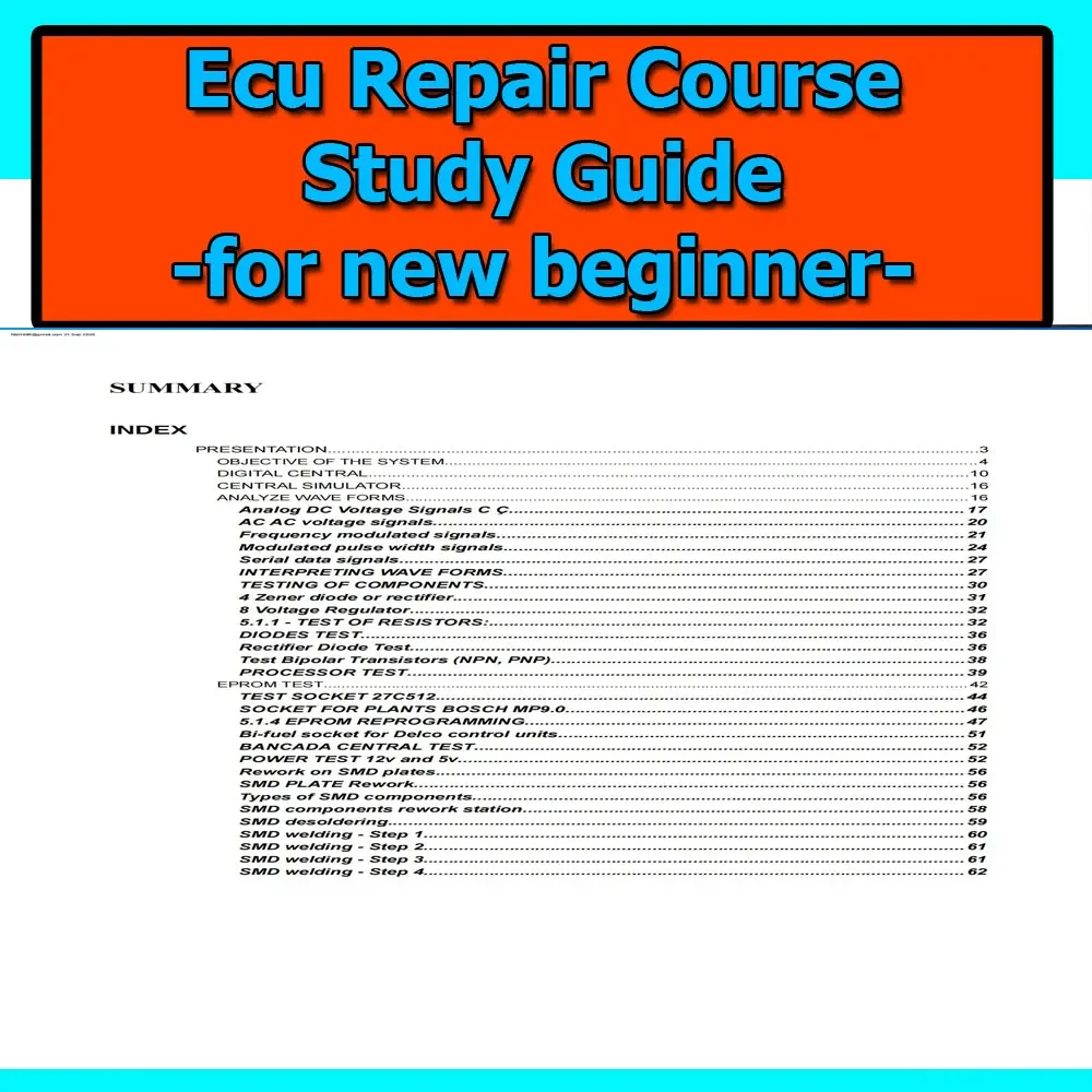 Ecu Repair workshop course factory repair ECU study guide service Automobile Diagnostic Tools link Car Vehicle Tool Auto