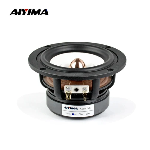 AIYIMA 1 Uds. Altavoz de rango completo de 4 pulgadas 4 8 Ohm 30W HIFI altavoz de graves medios agudos estante de escritorio altavoz de sonido de Audio DIY