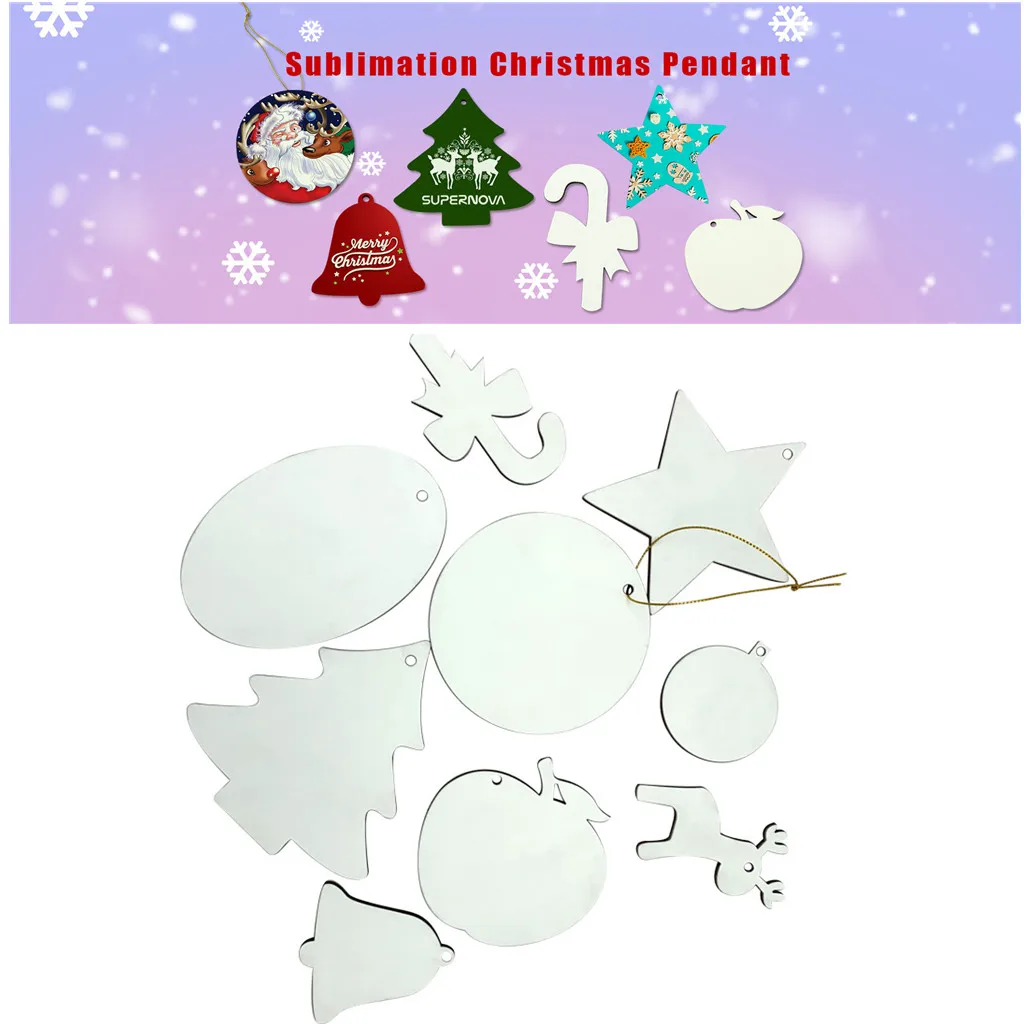 

Сублимационный пустой кожзам, рождественские украшения, кулон из искусственной кожи, брелок «сделай сам», для декора елки, подарочные принадлежности, инструмент