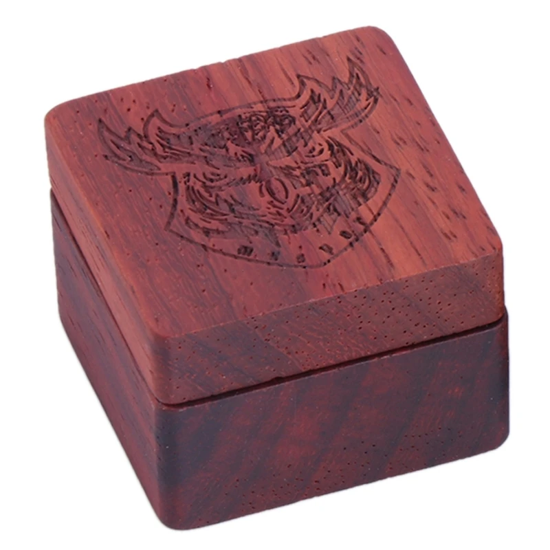 Wooden Guitar Pick Box Small Square Pick Box Musical Instrument Accessory