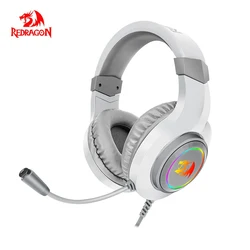 Redragon for PS4 게임용 헤드폰 새로운 Xbox One/Laptop/PC 태블릿 게이머 용 마이크가있는 스테레오 RGB 게임 이어폰 헤드셋
