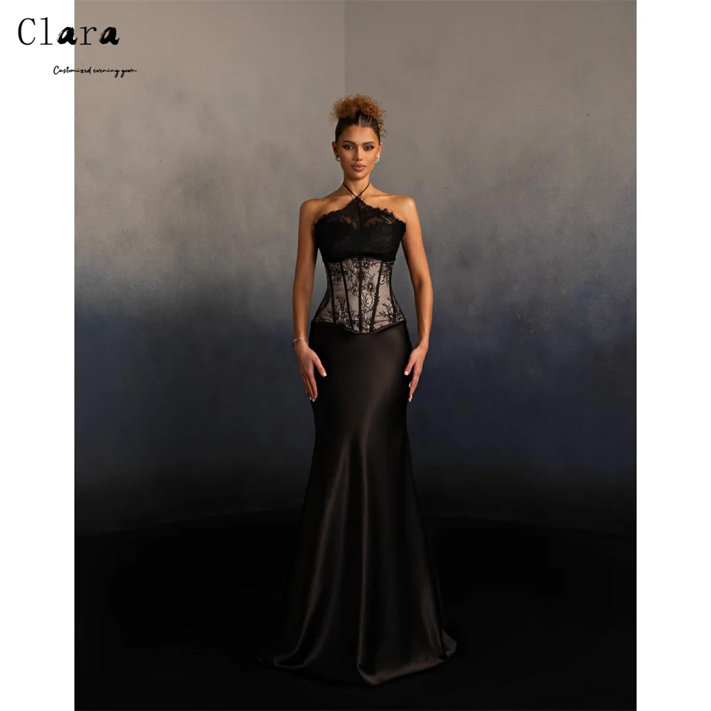 

Clara Custom Black Lace Embroidery Fishtail Women's Evening Dress for Weddings Party Long Dress Evening Dresses Luxury 2026 Prom