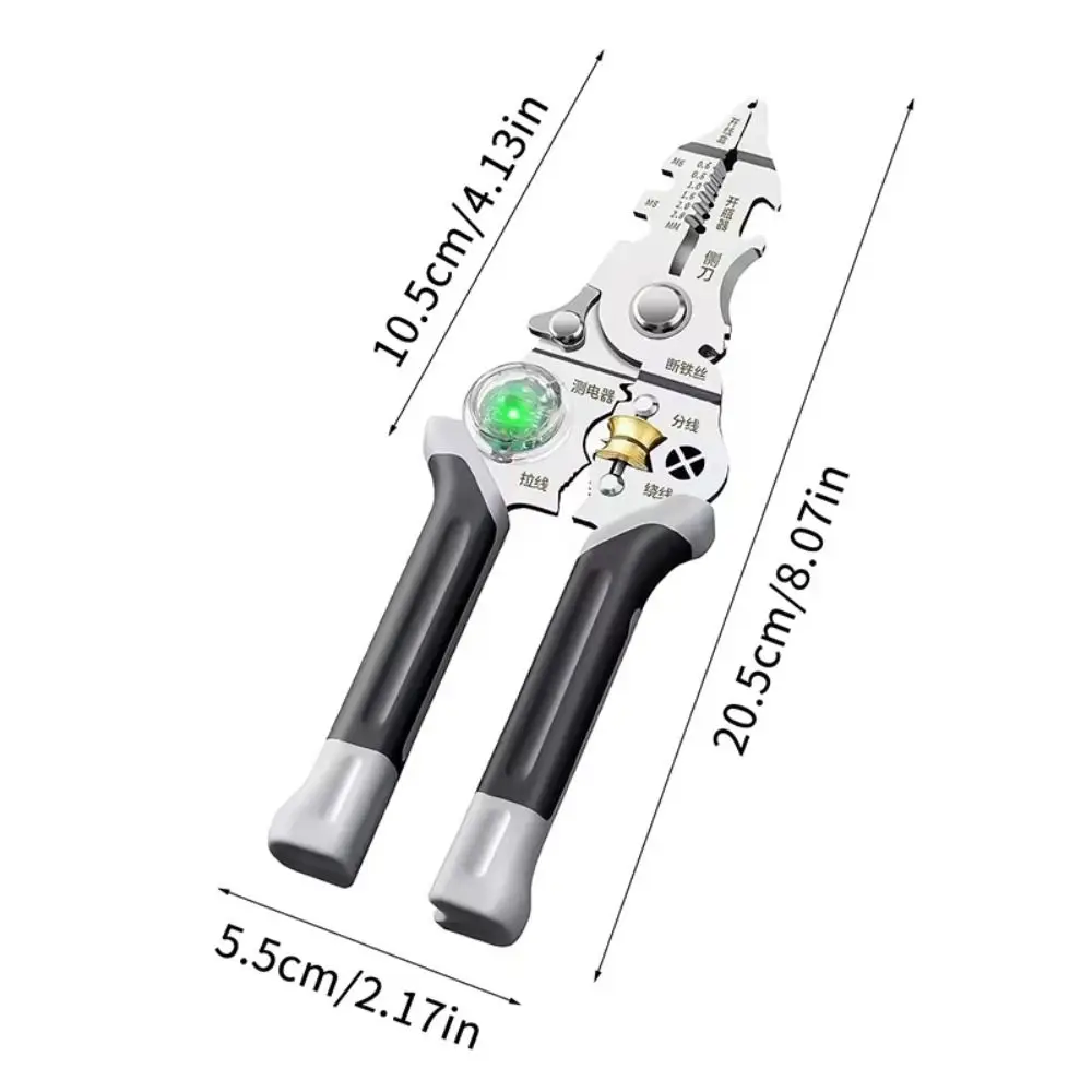 10 في 1 سلك متجرد ذكي عدم الانزلاق سلك متجرد المكشكش المحمولة قابل للتعديل مؤشر الجهد سلك سحب #4