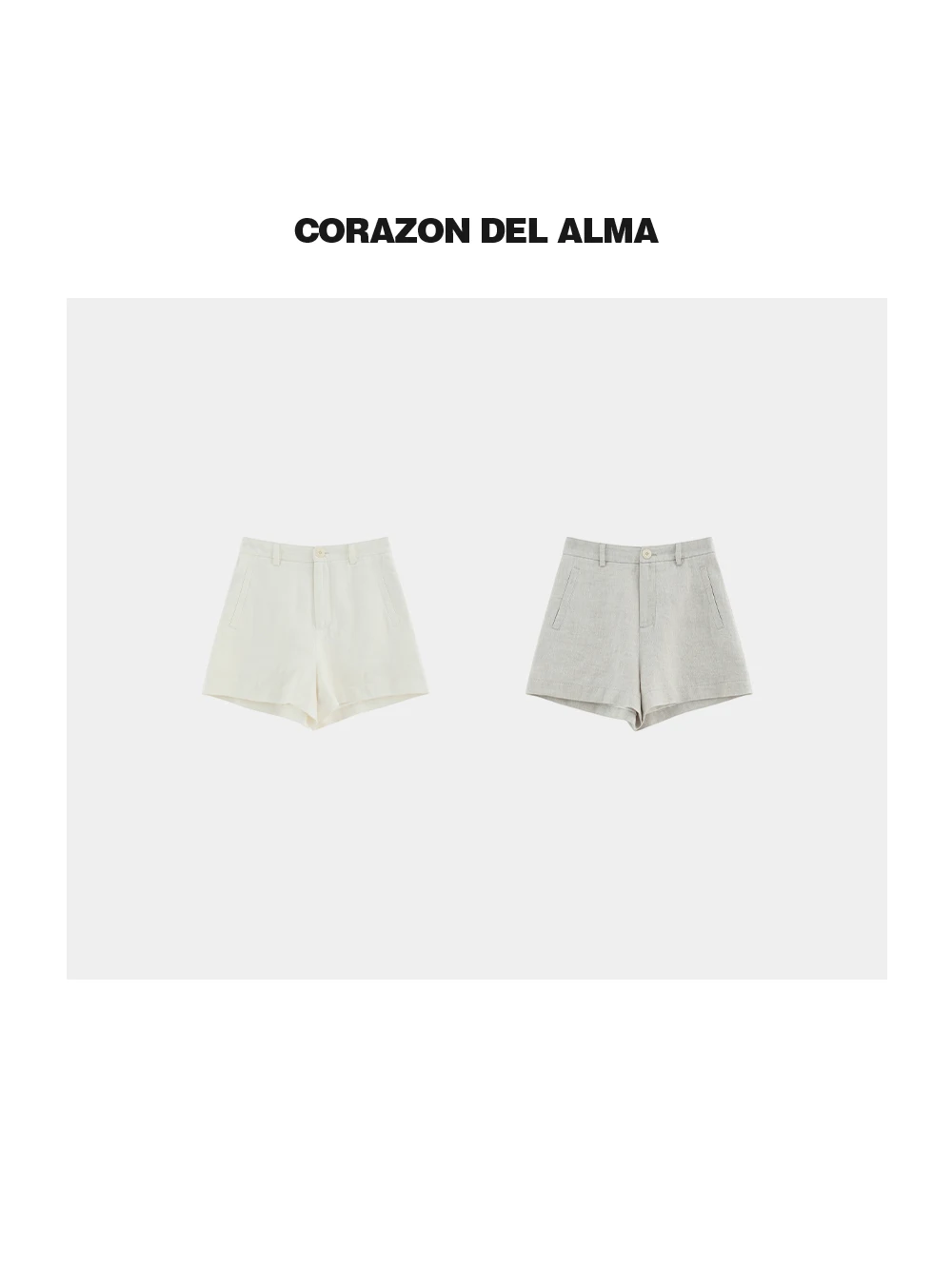 Ultra-Thin 100% Linen Commute-ready High-Waist Slimming A-Shorts Color-woven Minimalist High-Waist Commute Style Shorts