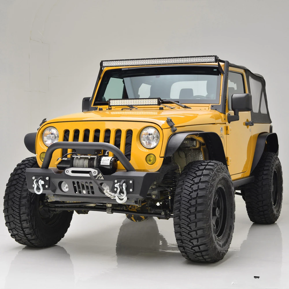 Hot sale front bumper guard for Jeep Wrangler JK JL JT manufacture accessories body parts bumpers for Jeep bull bar