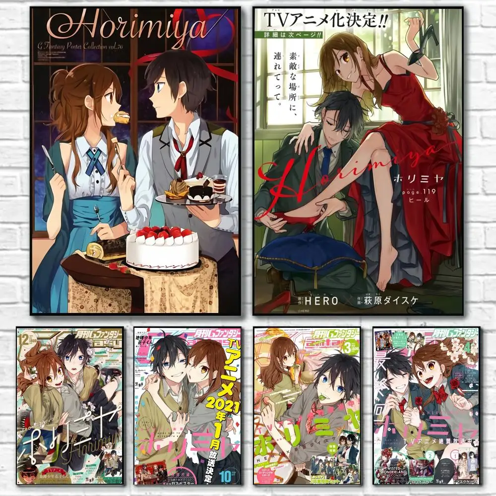 

Классический аниме-постер H-Horimiya, декор для стен комнаты, водонепроницаемые наклейки для украшения дома, бара, спальни