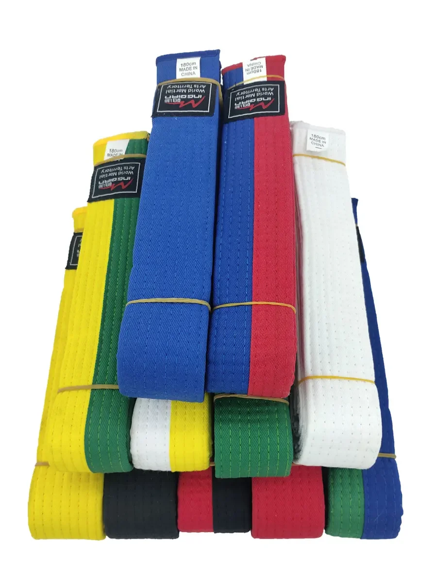 Belts Taekwondo Karate Judo Aikido Kendo 4cm Width Student Test Kids Polyester Cotton White Yellow Green Blue Red Black