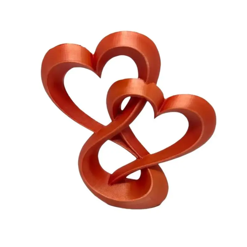 Jubiläumsgeschenke 3D-Gedrucktes Doppelherz-Ornament Süße Liebesgeschenke Auto-Innendekoration Kreatives Hohles Herz Hochzeitsgeschenke – Detail 10