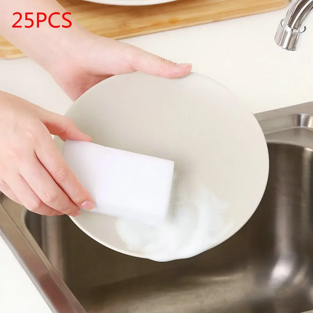 25 pcs/lot melamine sponge Magic Sponge Eraser Melamine Cleaner for Kitchen Office Bathroom Cleaning Nano sponge