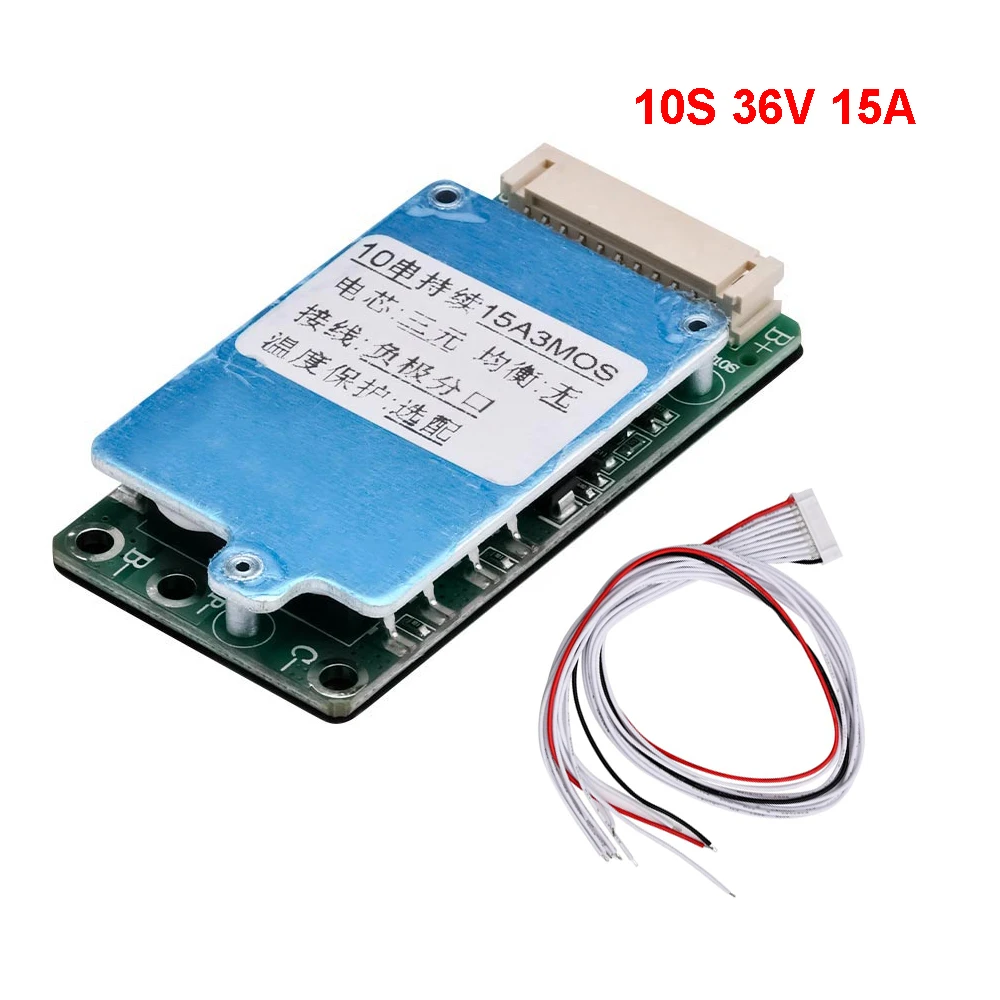 Carga da Bateria de Lítio Curto Circuito Proteção Board Mesmo Porto Split Port Carregamento Proteção Board 10s 36v 15a 18650
