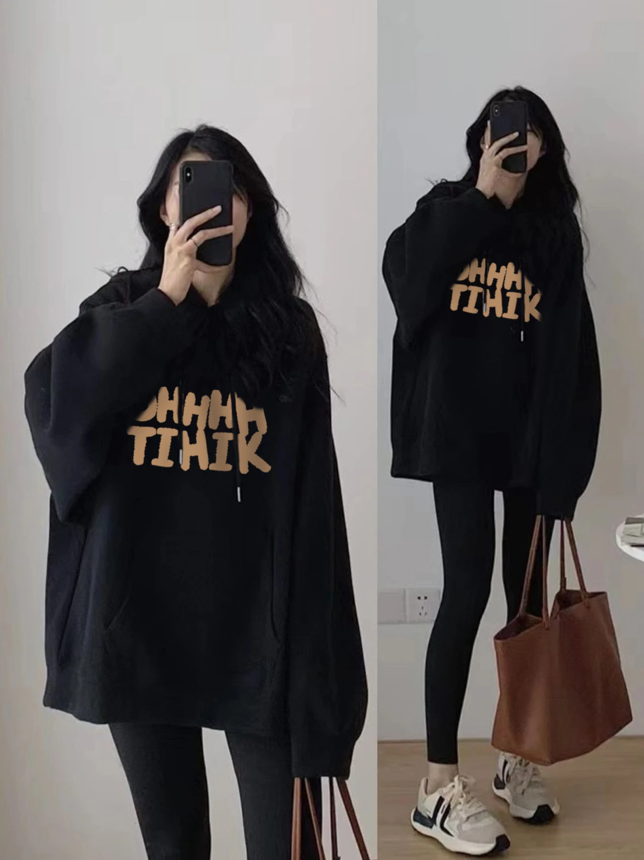 

Hiphop Trendy Hooded Sweatshirt Women's plus Size Fleece Lined Thick High Street Style Jacket Couples Autumn Winter Outerwear