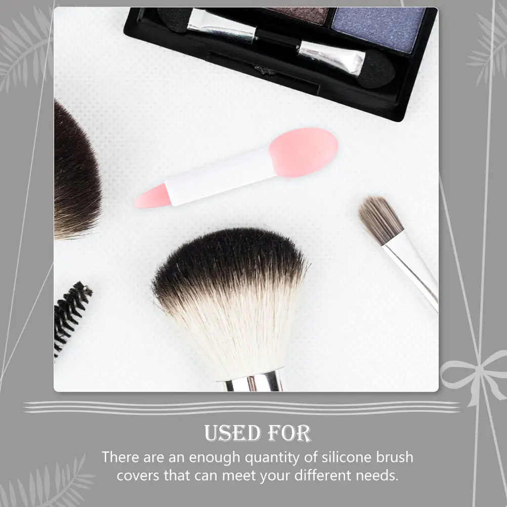 10 Piezas de Fundas Protectoras de Silicona Duraderas para Pinceles de Labios, Fundas Protectoras Antipérdida para Pinceles de Maquillaje de Viaje