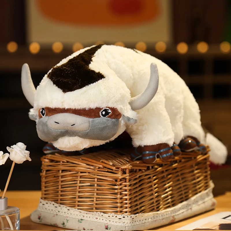 Jouet en peluche Anime pour enfants, Vache Appa, Bétail moelleux, Animal en peluche, Avatar, Le dernier maître de l'air, Cadeau d'anniversaire pour garçon