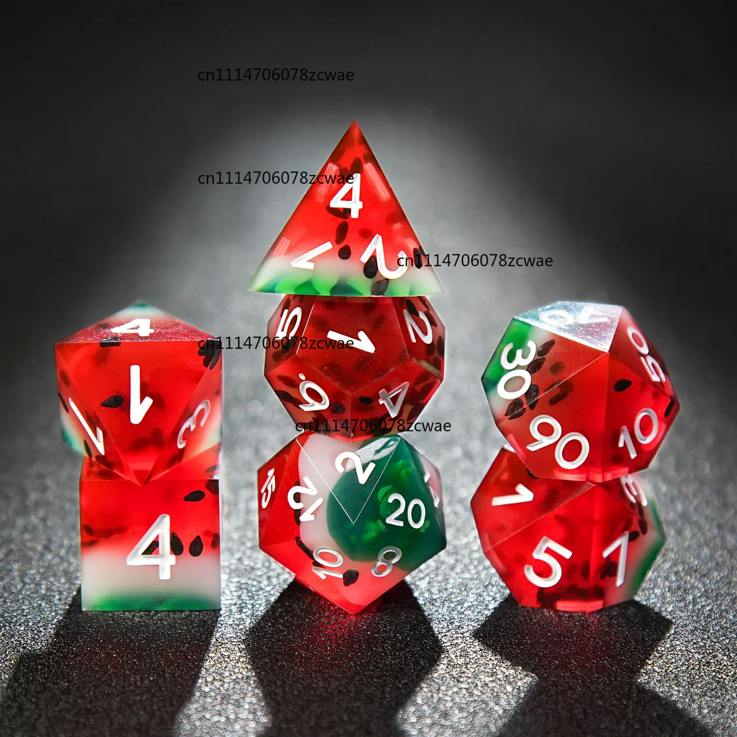 ZOCI-FOR resin color transparent multi-sided dice game decoration