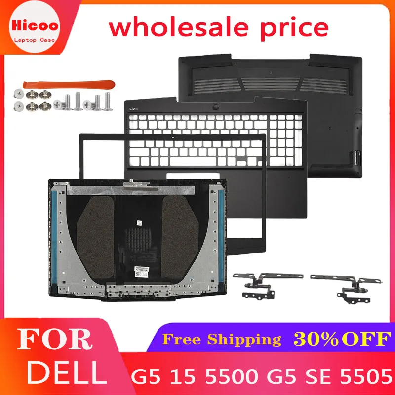 

NEW For Dell Inspiron G5 15 5500 G5 SE 5505 Laptop LCD Back Cover Front Bezel Palmrest Bottom Case Hinges G15 5500