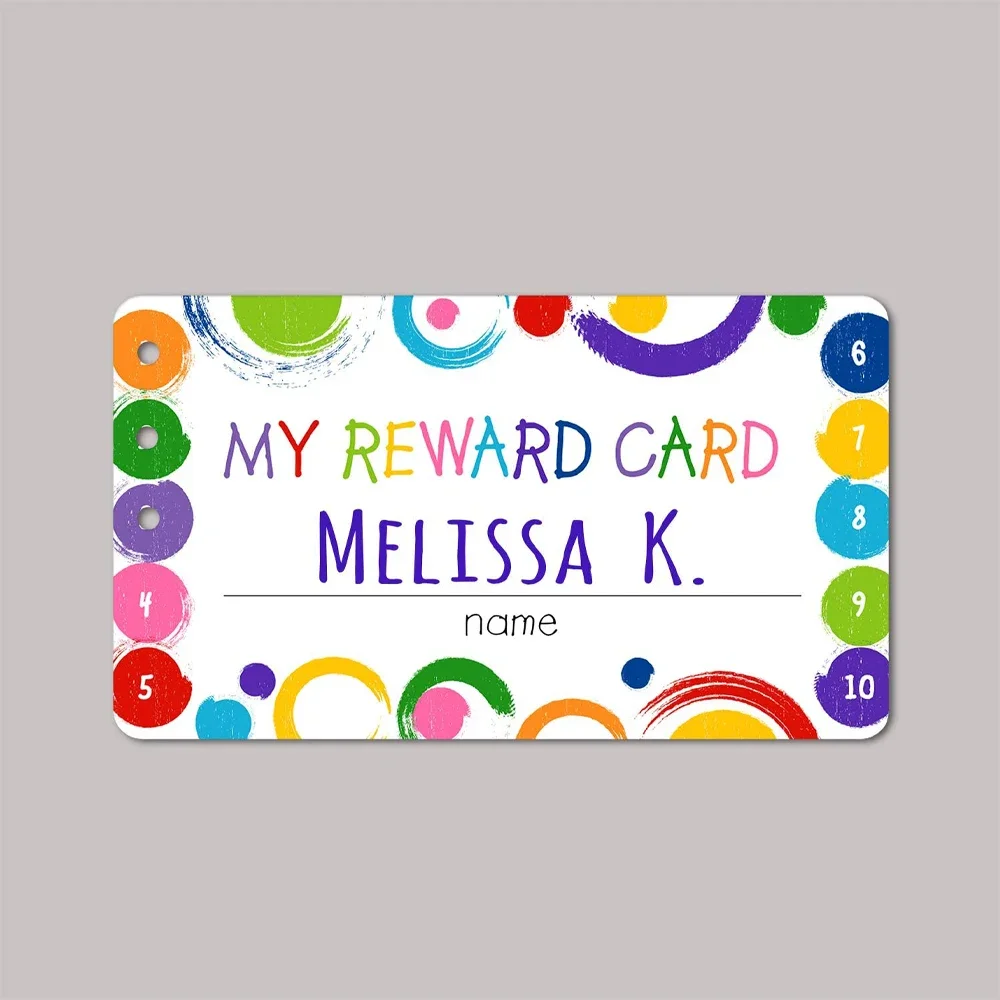 10-50 Pcs Punch Cards My Reward Cards for Classroom Student Home Behavior Incentive for Children Motivational Kids Cute Cards