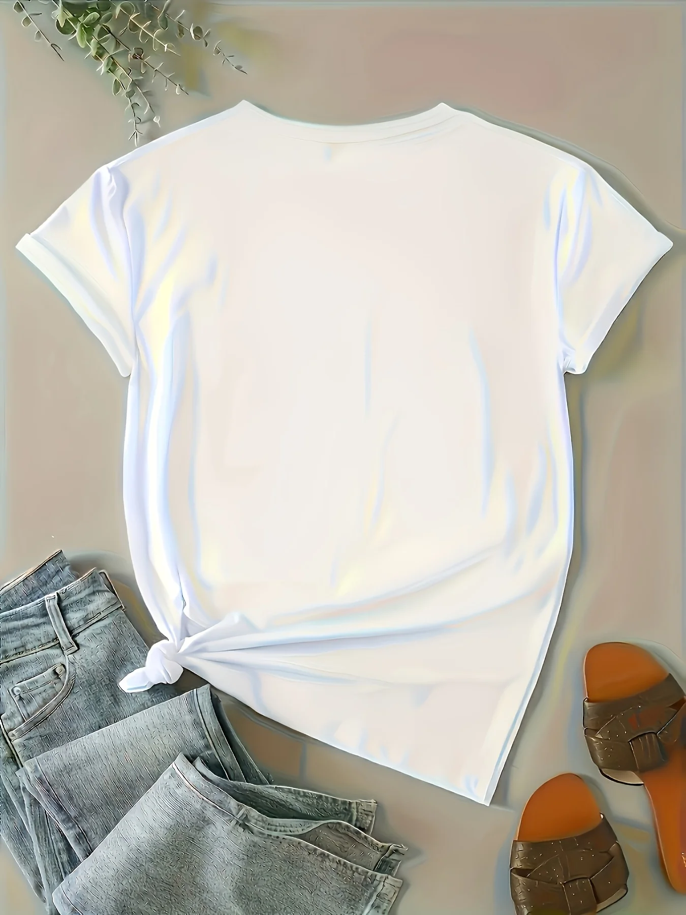 Camiseta con estampado de conejo lindo para mujer, camiseta informal de mezcla suave con diseño de conejo lindo, ropa informal de manga corta con personalidad