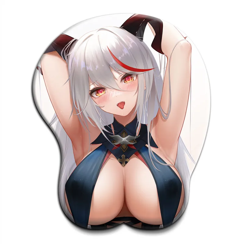 

Azur Lane Big Oppai 3D Gaming Mousepad with Wrist Rest Breasts Mouse Pad for Pc Gamer Mat Soft and Comfortable