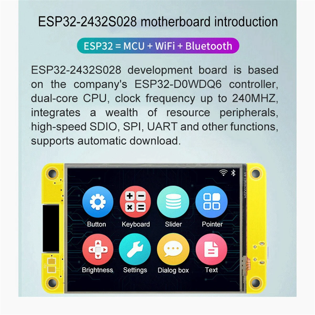 ESP32 240x320 Smart Display Screen 2.8 Inch LCD for Arduino LVGL WIFI&Bluetooth Development Board 2.8Inch TFT Module