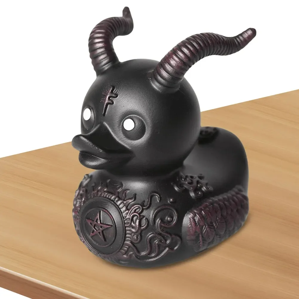 تمثال بطة راتنج للديكور الداخلي للسيارة ، زخرفة الشيطان ، نحت البط القوطي ، ألعاب قابلة للتجميع ، عناصر شريرة #1