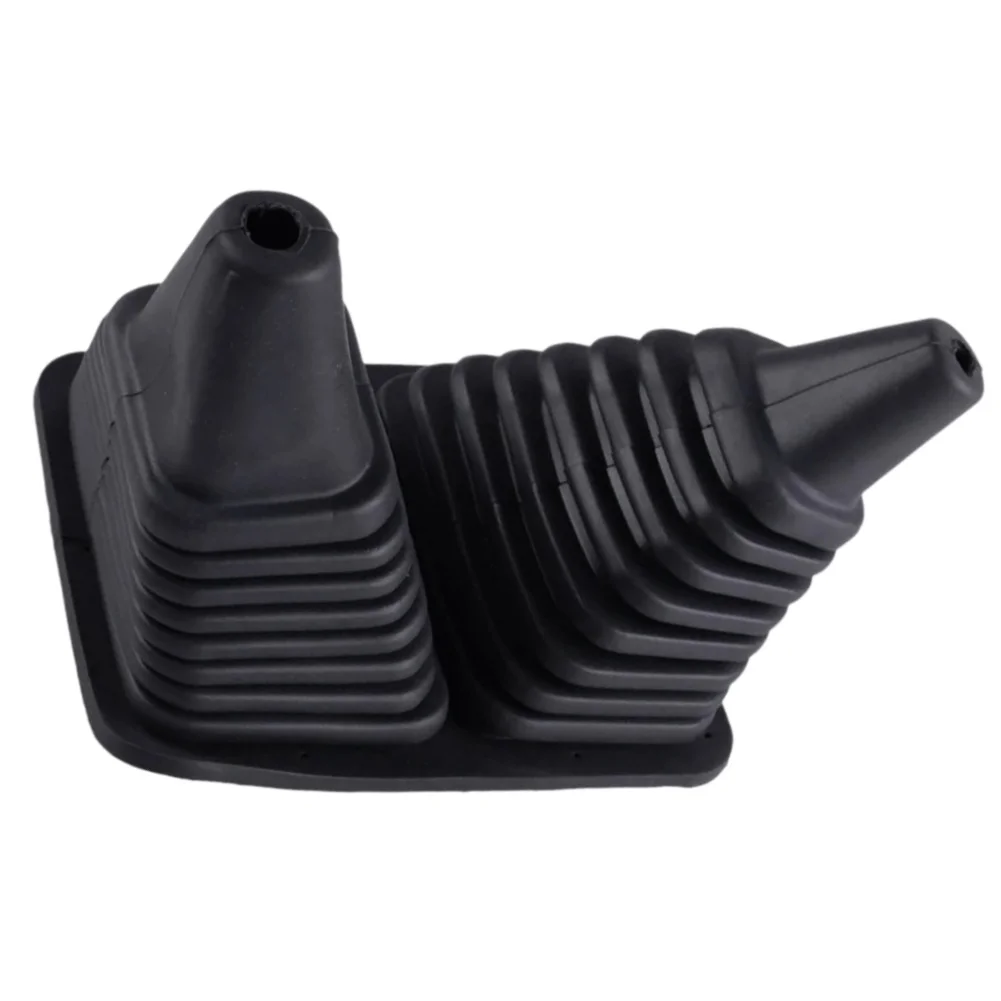 Black Gear Shift Knob Cover Double Hole Design OEM Style Replacement Rubber And Plastic Build Wear Resistant Material