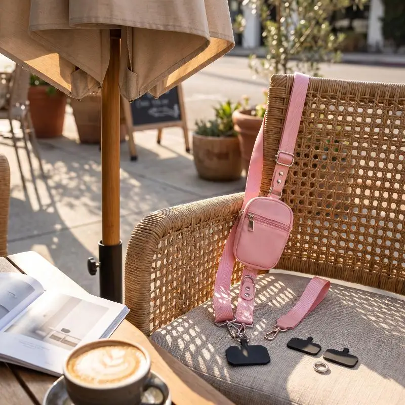 1 Set Verstellbares Handy-Umhängeband mit abnehmbarem Handgelenkriemen, Wechseltasche, Reißverschluss-Geldbörse und Kartenhalter – Detail 6